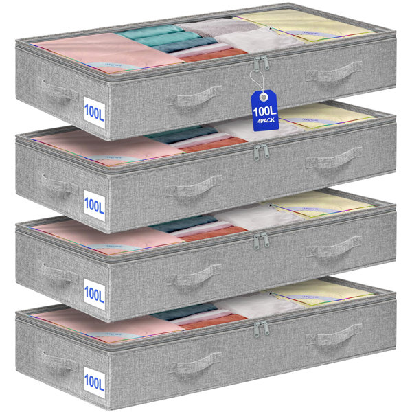 Rebrilliant 100L Under Bed Storage Containers, Extra Large Foldable